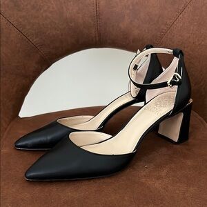 Elegant Black Ankle Strap Heels